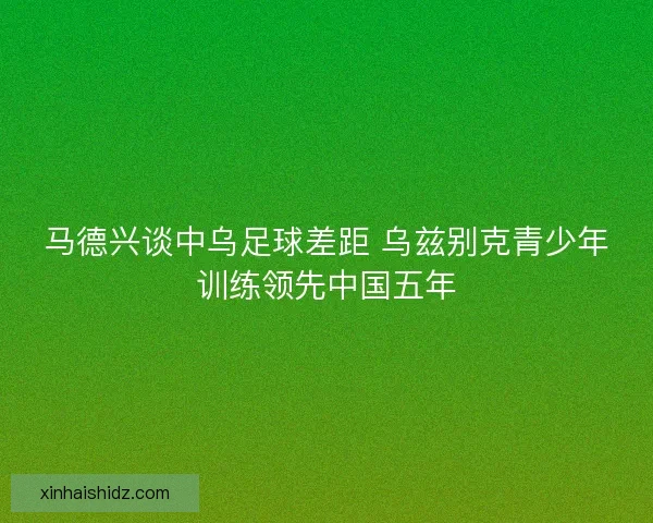 马德兴谈中乌足球差距 乌兹别克青少年训练领先中国五年